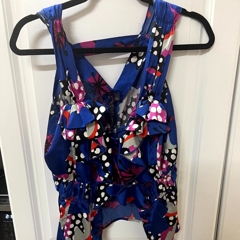 Kouture by kimora  blue tank blouse